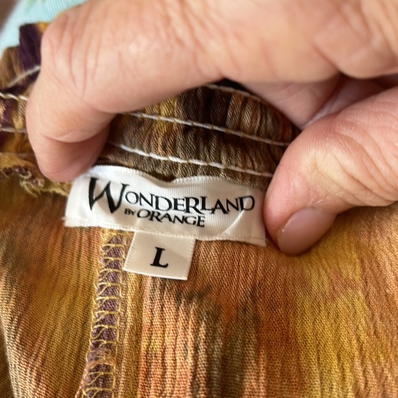 Gauze embroidery jumper gold and purple - Picture 8 of 8